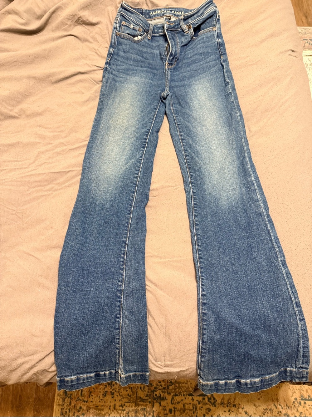 American Eagle Outfitters Medium Blue Flared Jeans